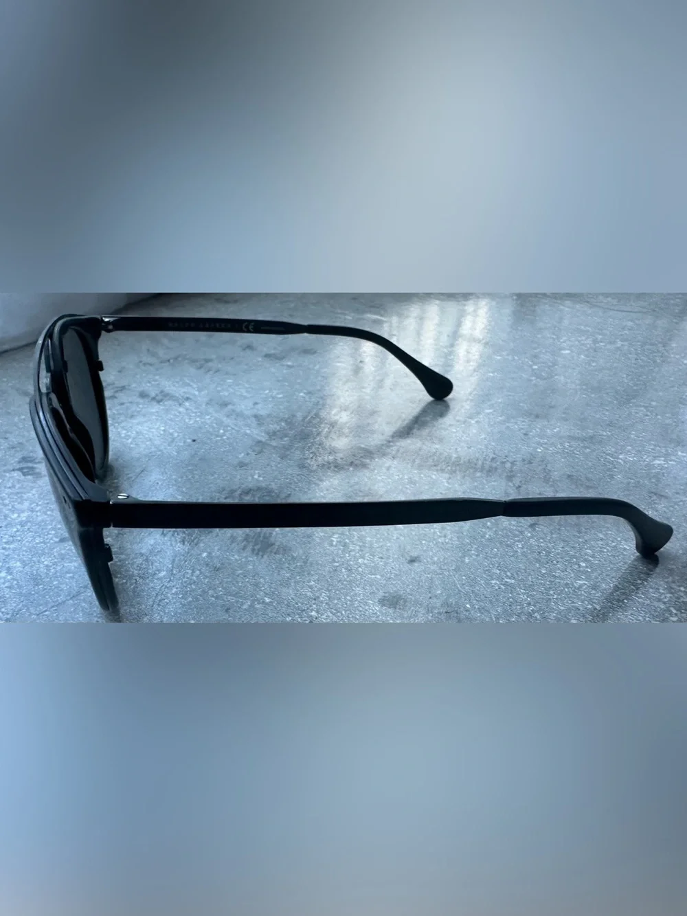 Ralph Lauren Men's Black Round Sunglasses